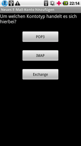 Android Exchange Servertyp