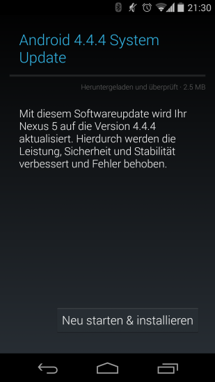 Android 4.4.4 Update