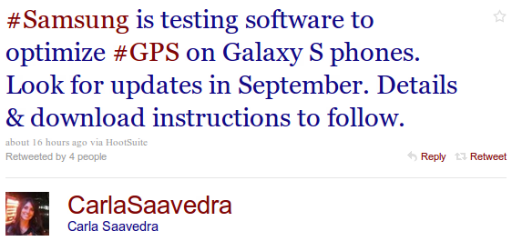 GPS Software Update für Samsung Galaxy S