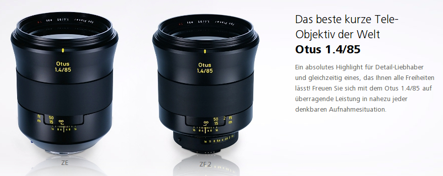 Kommentar: Zeiss Otus 55mm f/1.4 und 85mm f/1.4 Zeiss Otus 55mm f/1.4