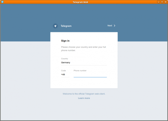 Telegram Client Ubuntu Registrierung