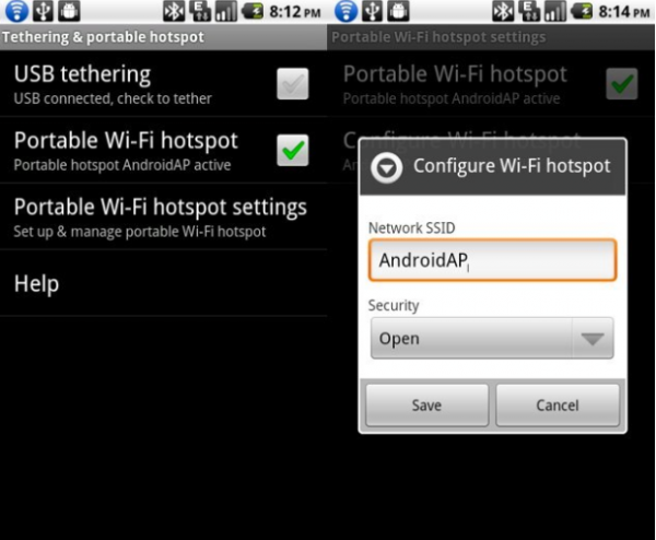 android22tether Android 2.2 Tethering Funktionen (Bild: TechCrunch)