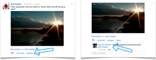 Beitragsbezogene Hangouts auf Google+ Beitragsbezogene Hangouts auf Google+