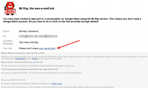 maileinladung Mr-Ray E-Mail mit Wave Link